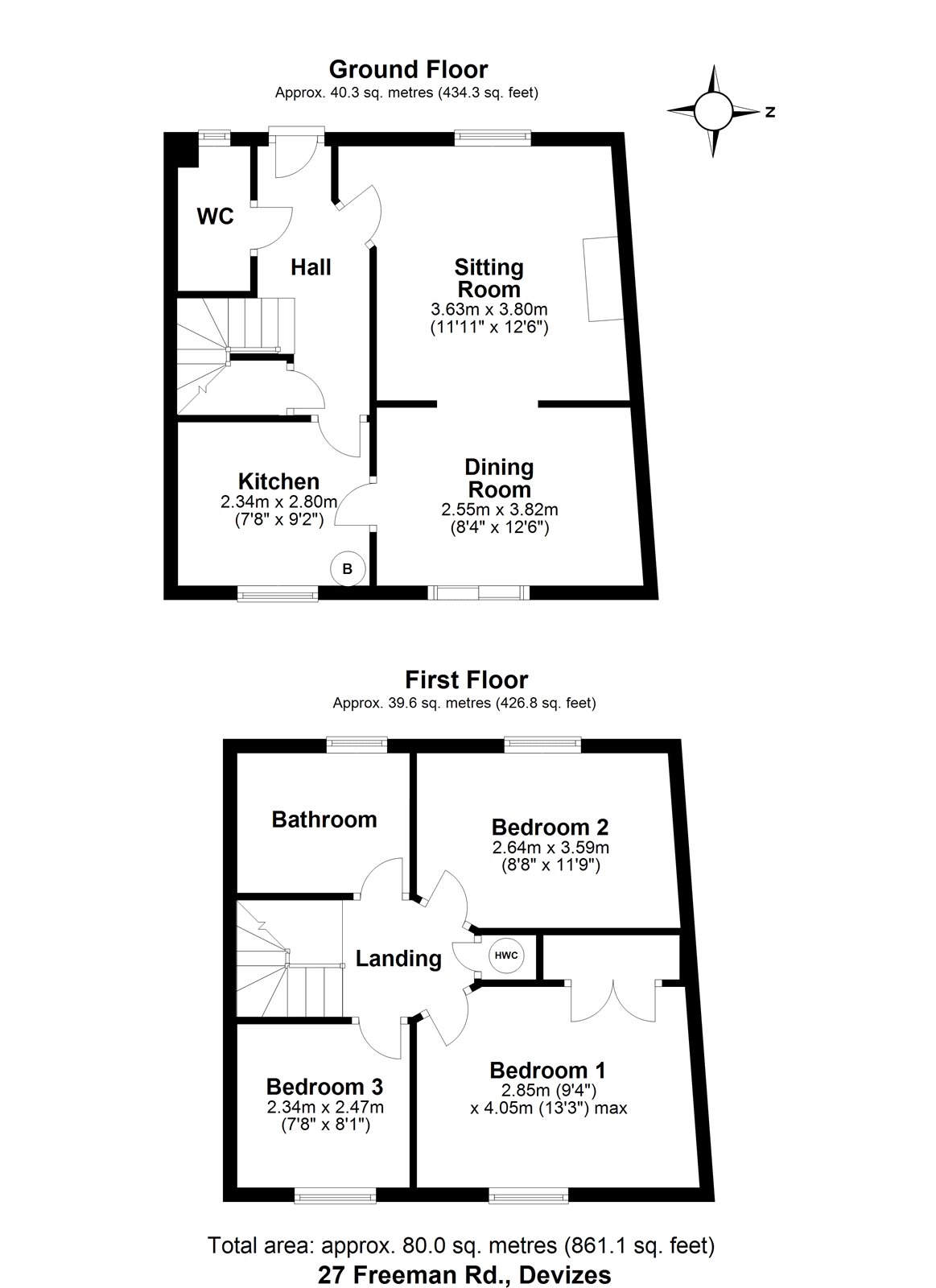 Freeman Road, Devizes, Wiltshire SN10, 3 bedroom terraced house for