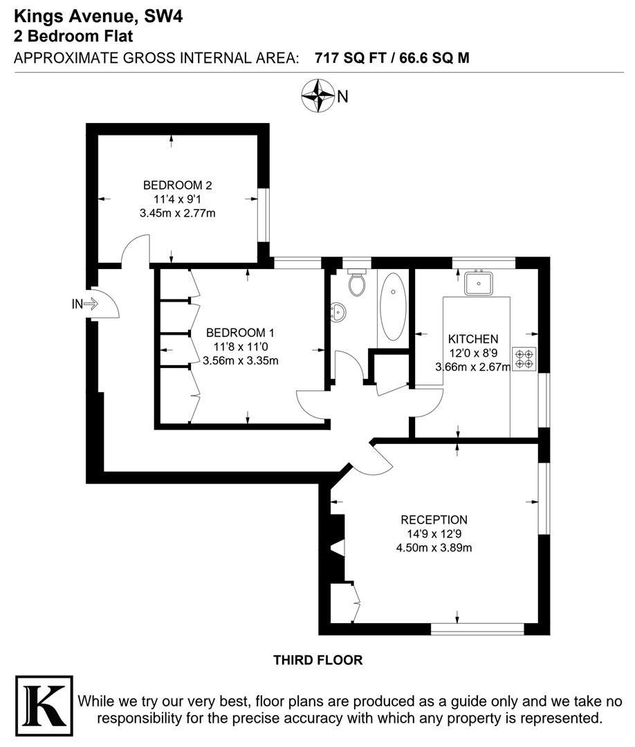 Flat 17 Robins Court, Kings Avenue, London floorplan