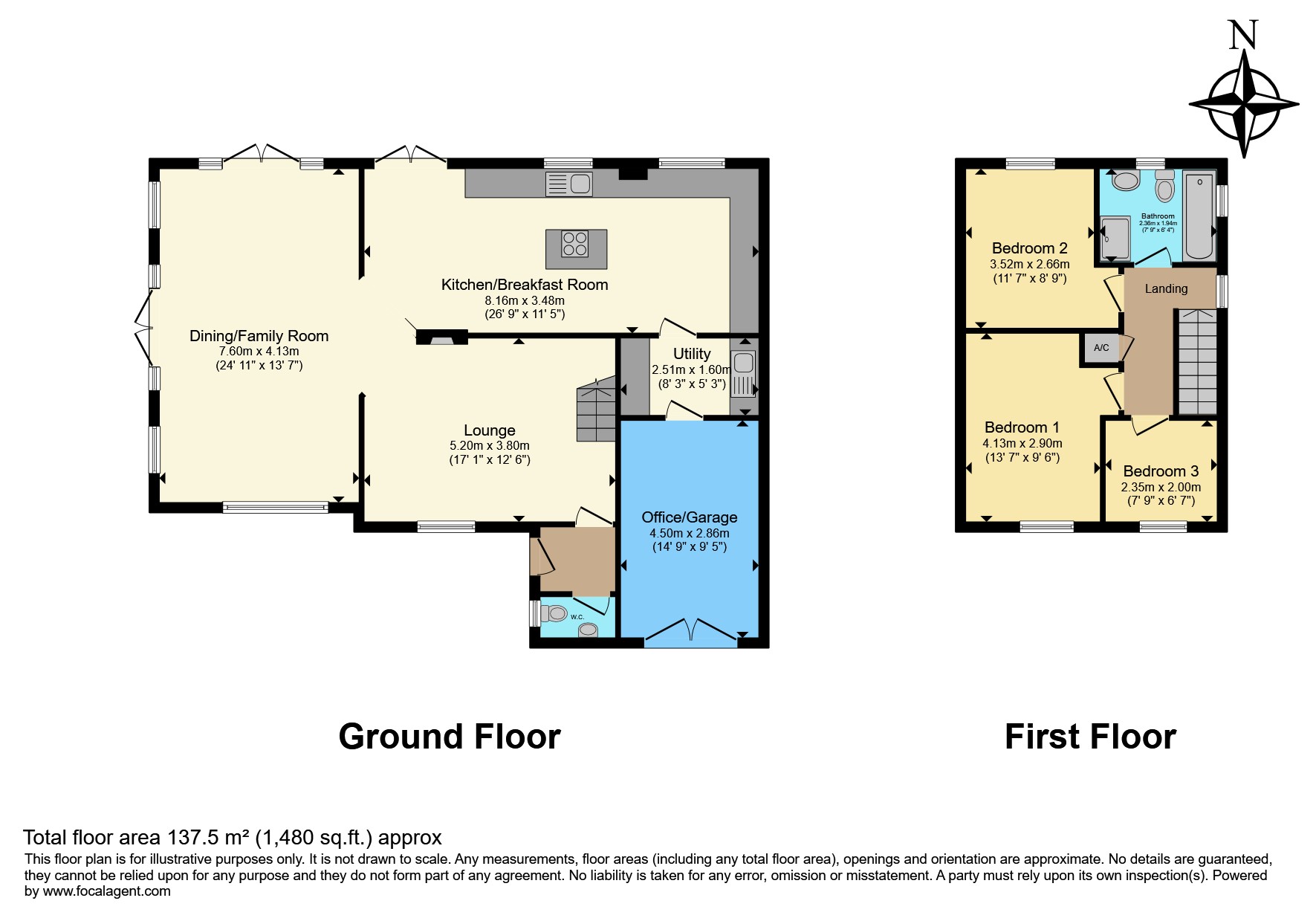 69, Hereford Close, Barwell floorplan