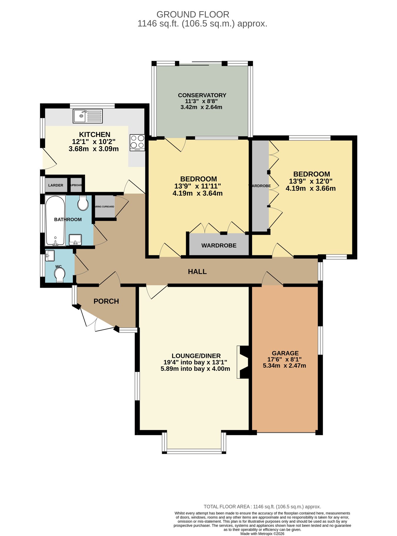 72, Birkdale, Bexhill-on-Sea floorplan