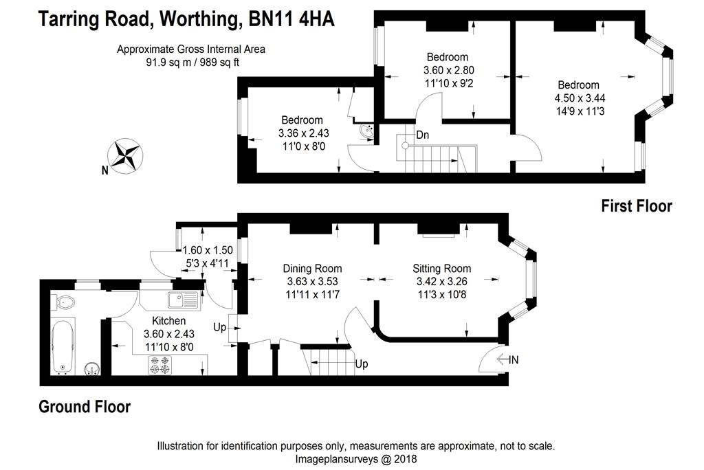 3 Bedrooms Terraced house for sale in Tarring Road, Worthing, West Sussex BN11