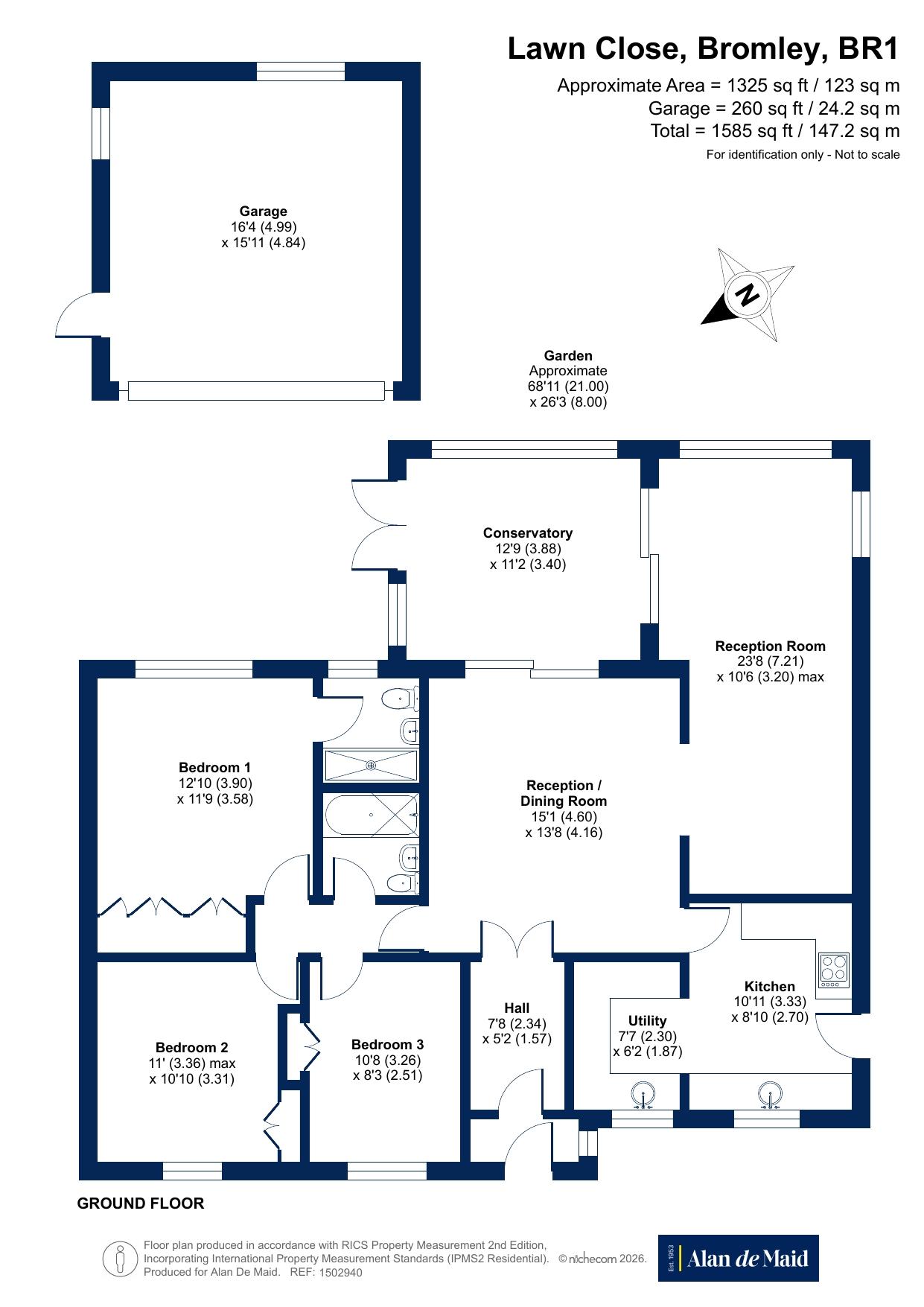 13, Lawn Close, Bromley floorplan