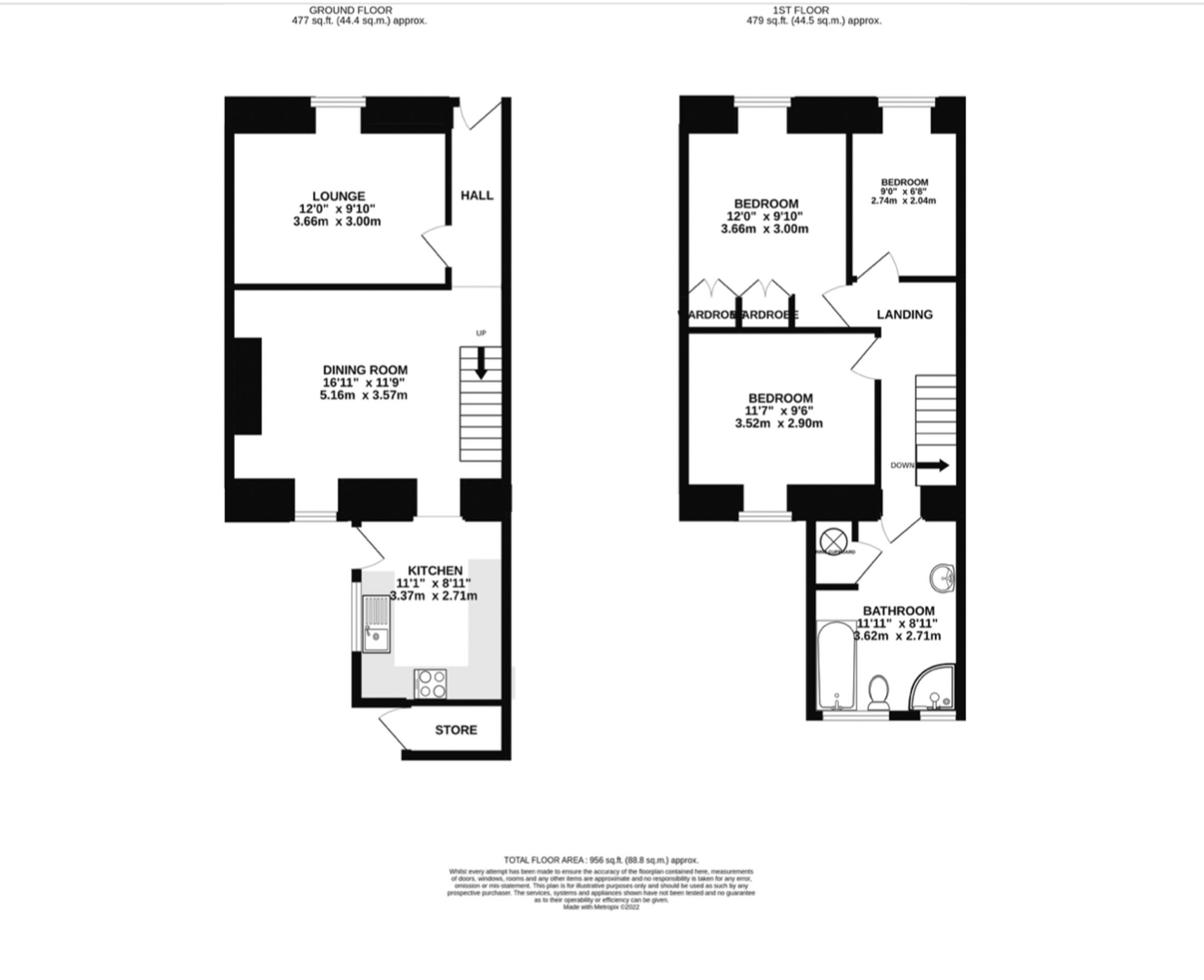 14, Trerice Terrace, St. Dennis, PL26 floorplan