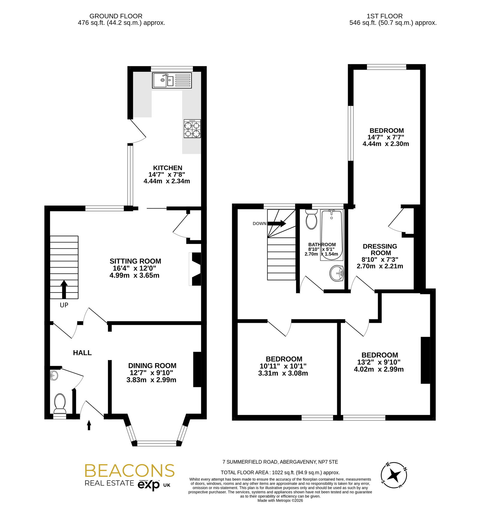 7, Summerfield Road, Abergavenny floorplan