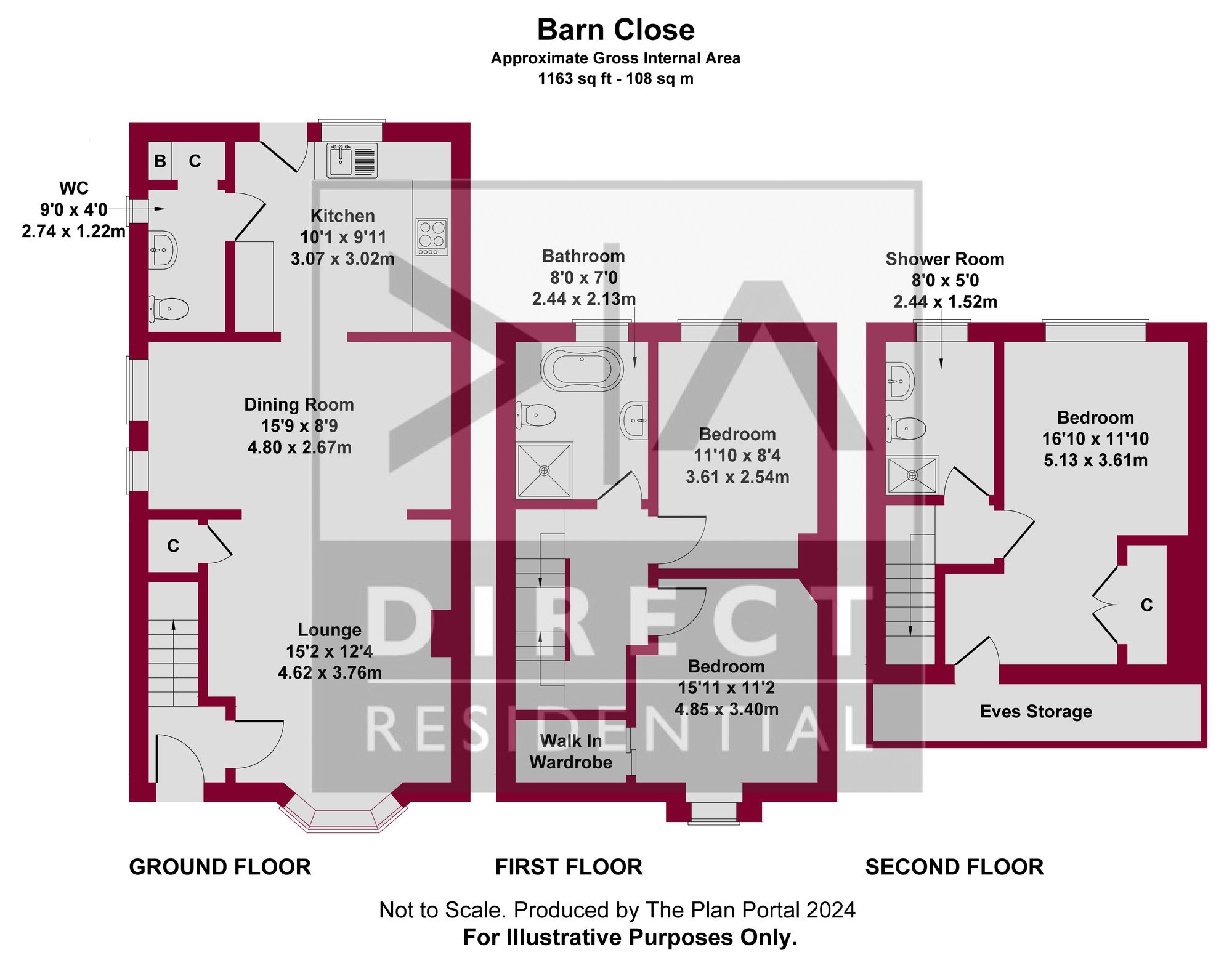 Barn Close, Epsom floorplan