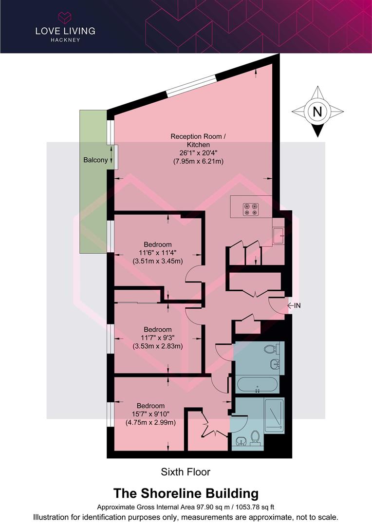 Flat 44, Shoreline, 42 Newnton Close, London floorplan