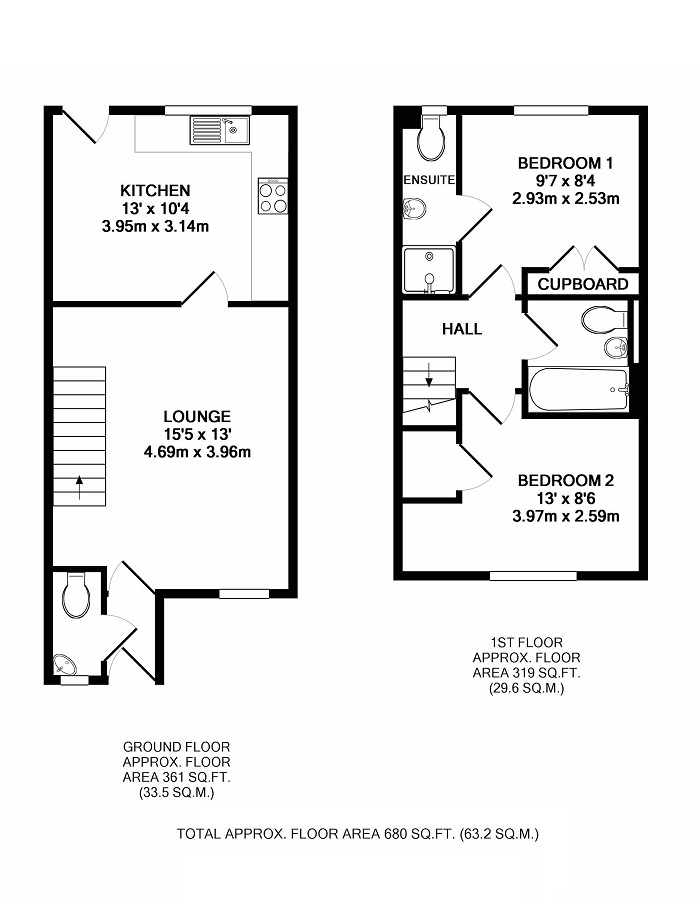 2 Bedrooms Terraced house for sale in Leonardslee Crescent, Newbury RG14