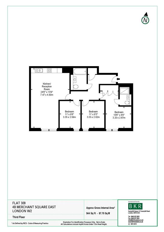 409, STRATHMORE COURT, 4B MERCHANT SQUARE EAST, London floorplan