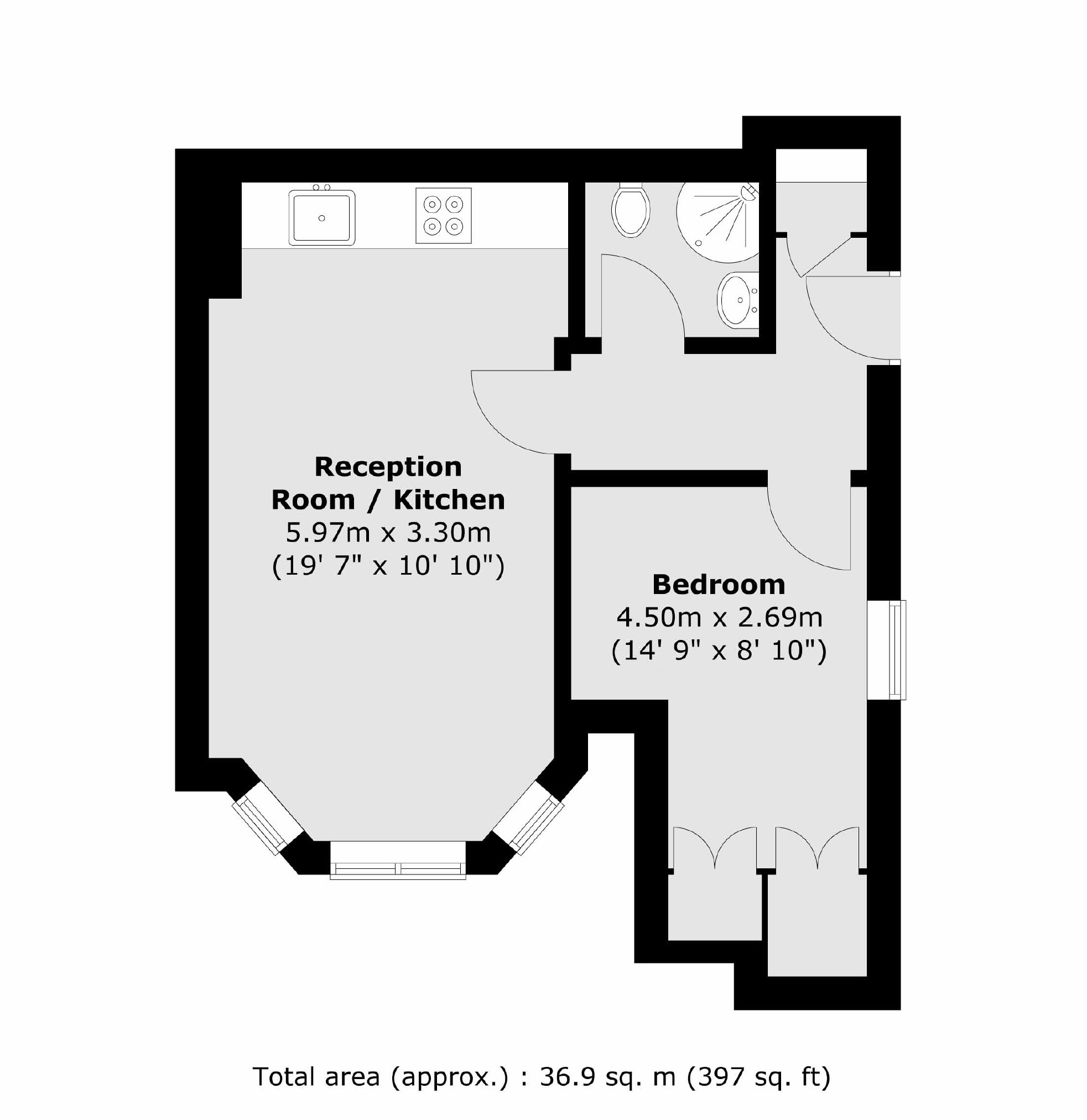 Flat 1, 144A, Victoria Rise, London floorplan