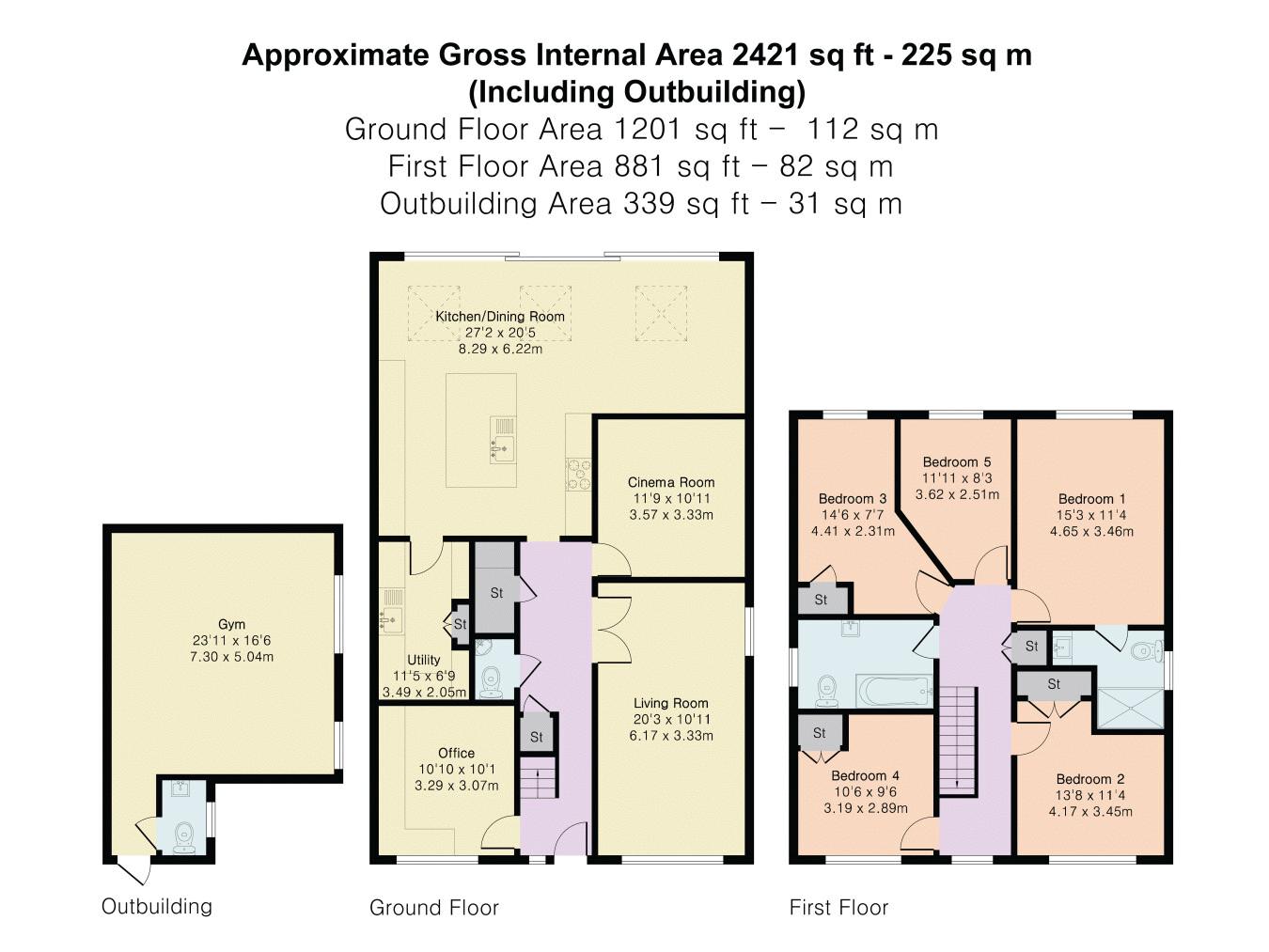 Two Gables, Rosemary Lane, Egham floorplan