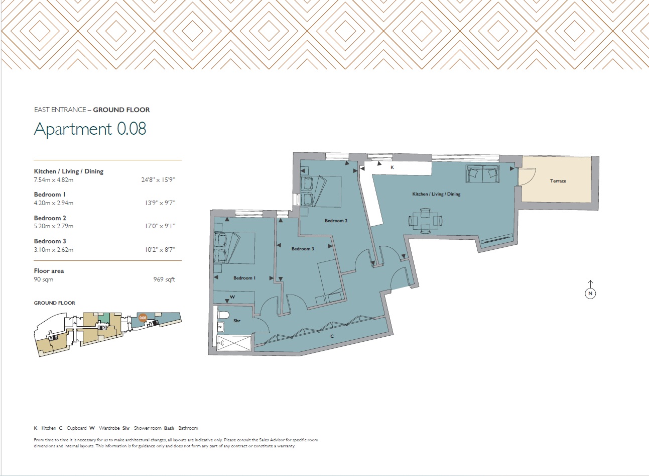 Flat 55, 0.08, Abbey Wall, Station Road, London floorplan