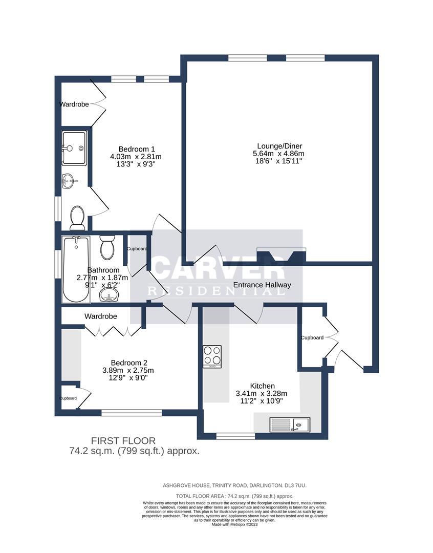 5, Ashgrove House, Trinity Road, Darlington floorplan