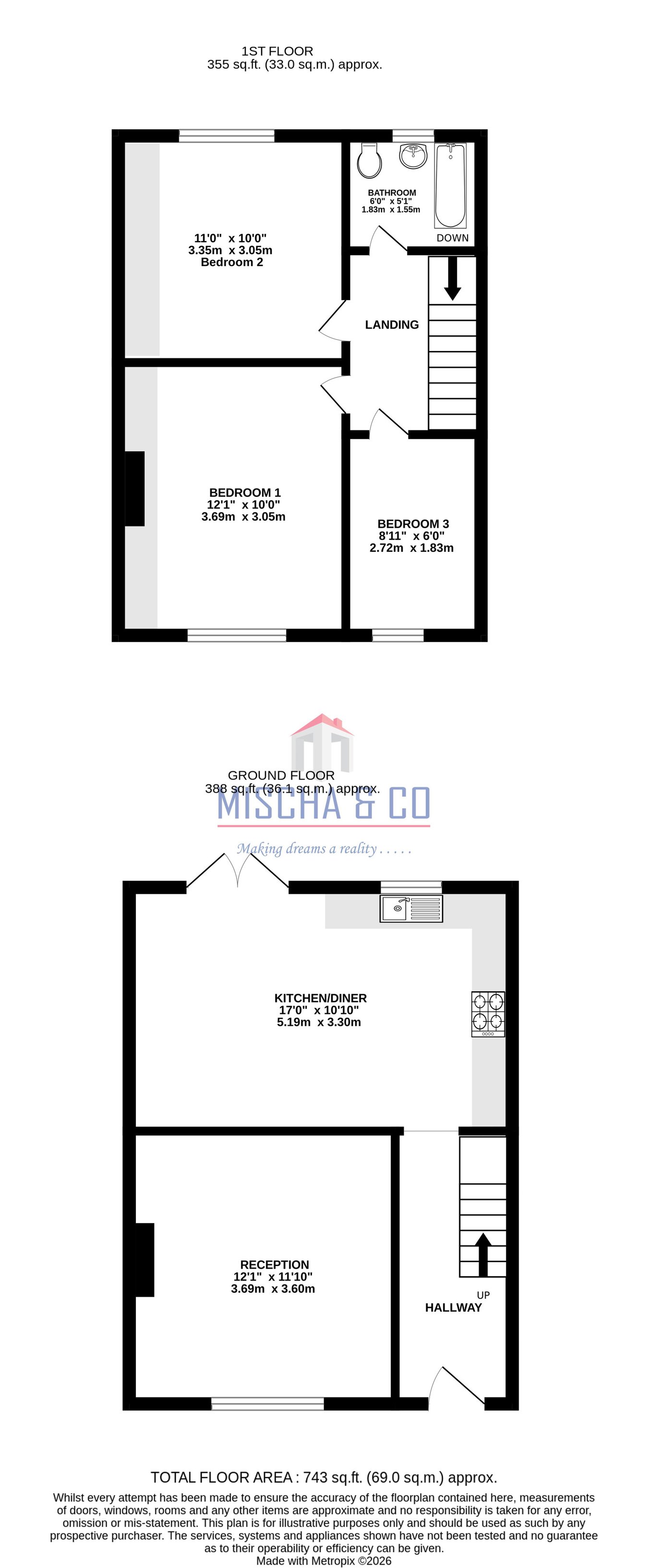 45, Constable Gardens, Edgware floorplan