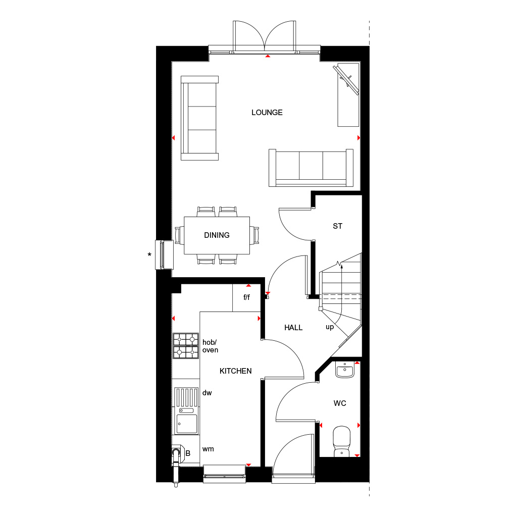 "Norbury" at Carkeel, Saltash PL12, 3 bedroom terraced house for sale