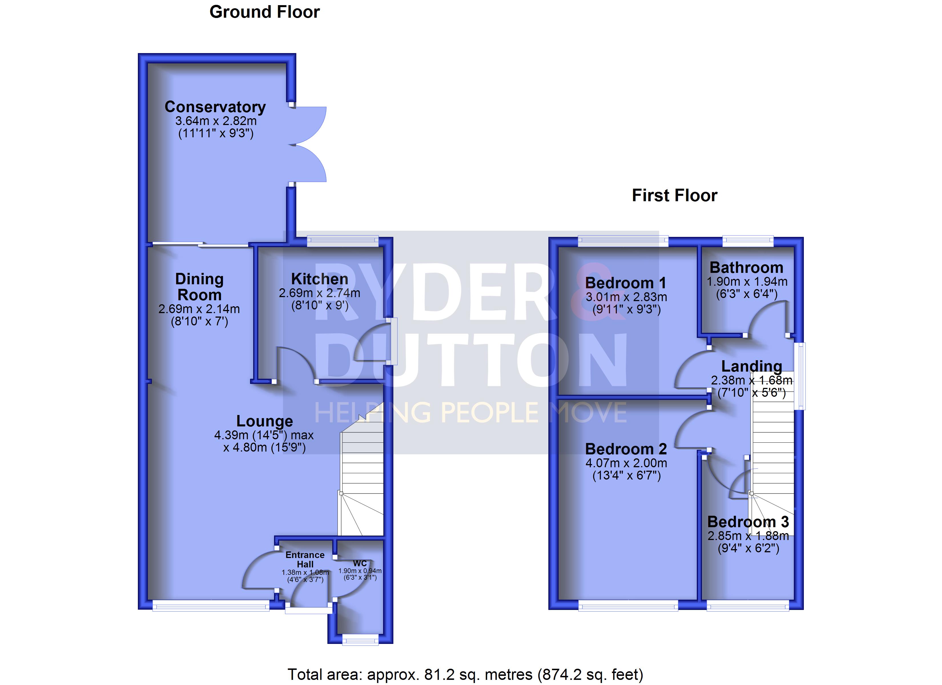 12, Kirtlington Close, Oldham floorplan