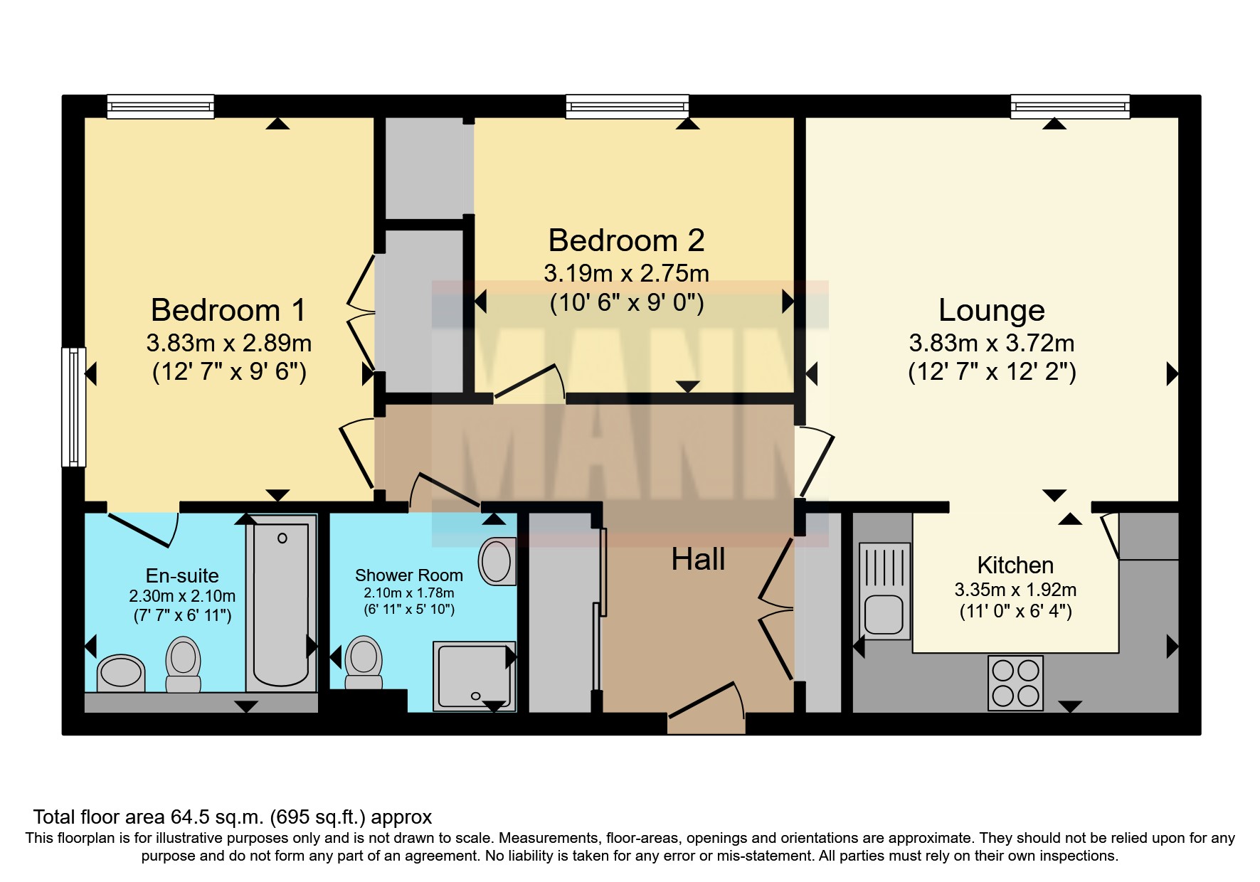 Flat 105, Lait House, 1, Albemarle Road, Beckenham floorplan
