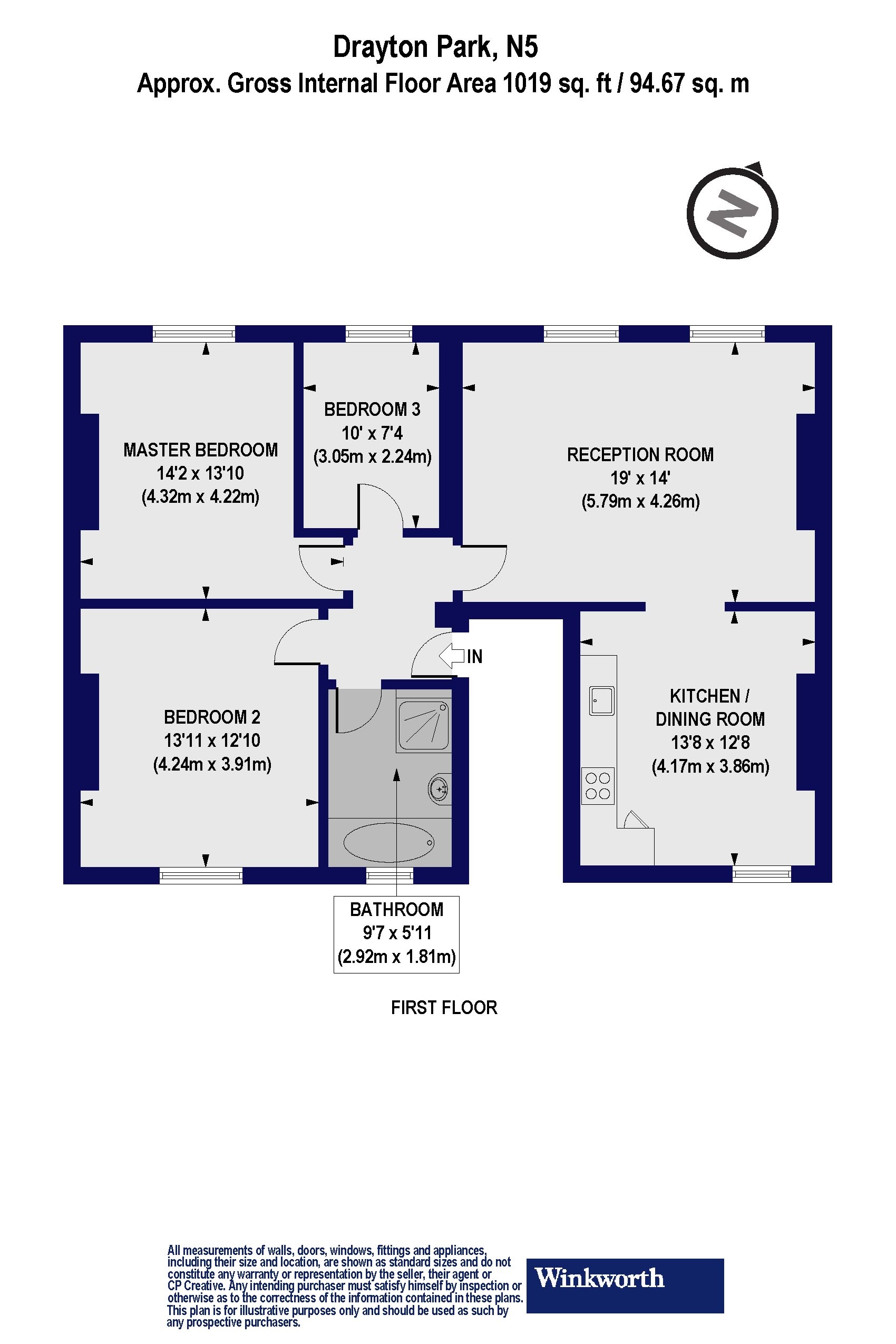 3 Bedrooms Flat for sale in Drayton Park, Highbury, London N5
