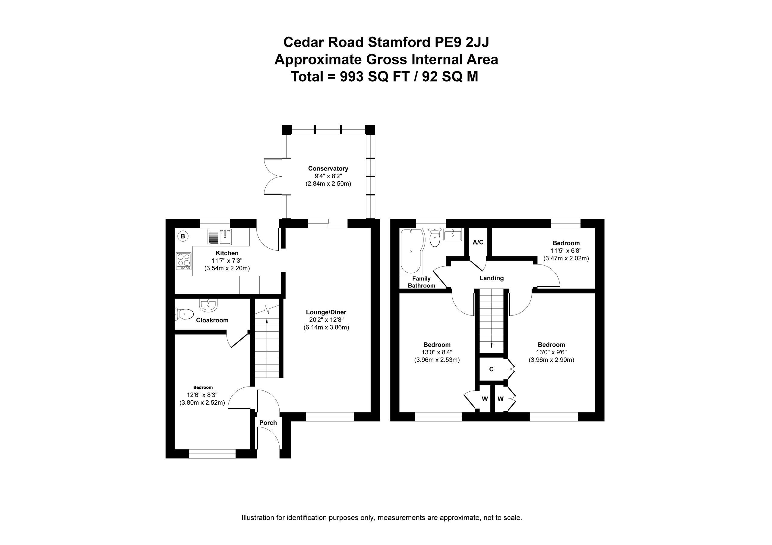 3, Cedar Road, Stamford floorplan