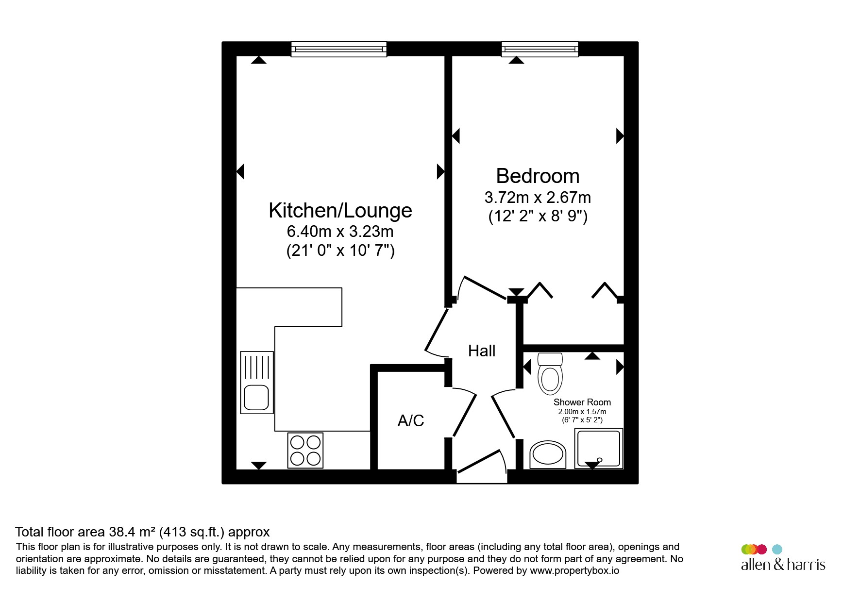 Flat 40, Homechime House, Priory Road, Wells floorplan