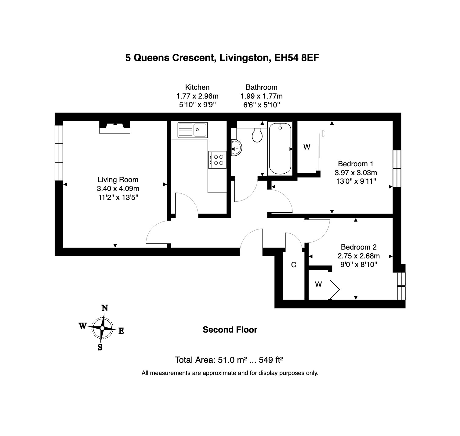 5, Queens Crescent, Livingston floorplan