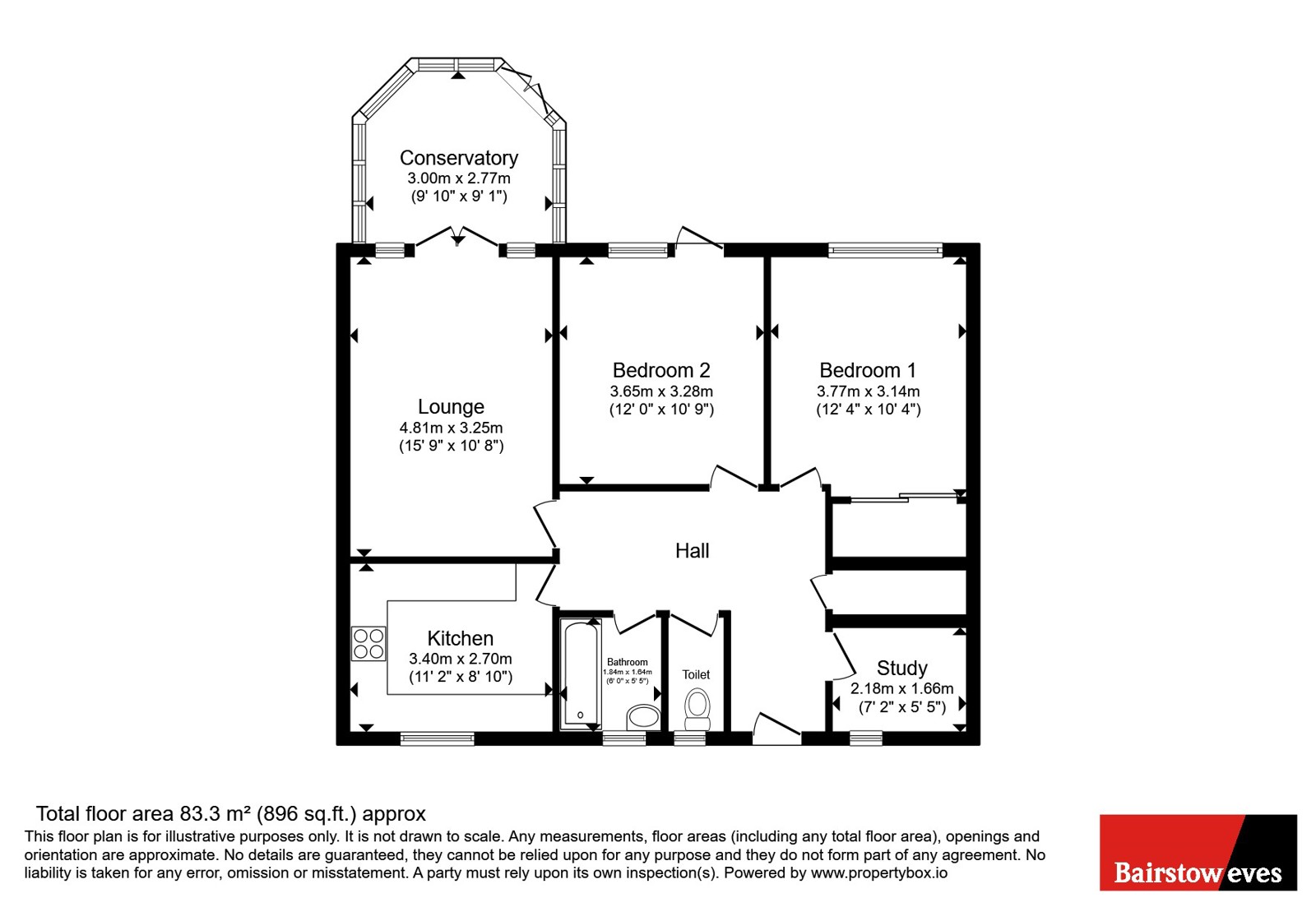 93, Hillary Close, Maldon floorplan