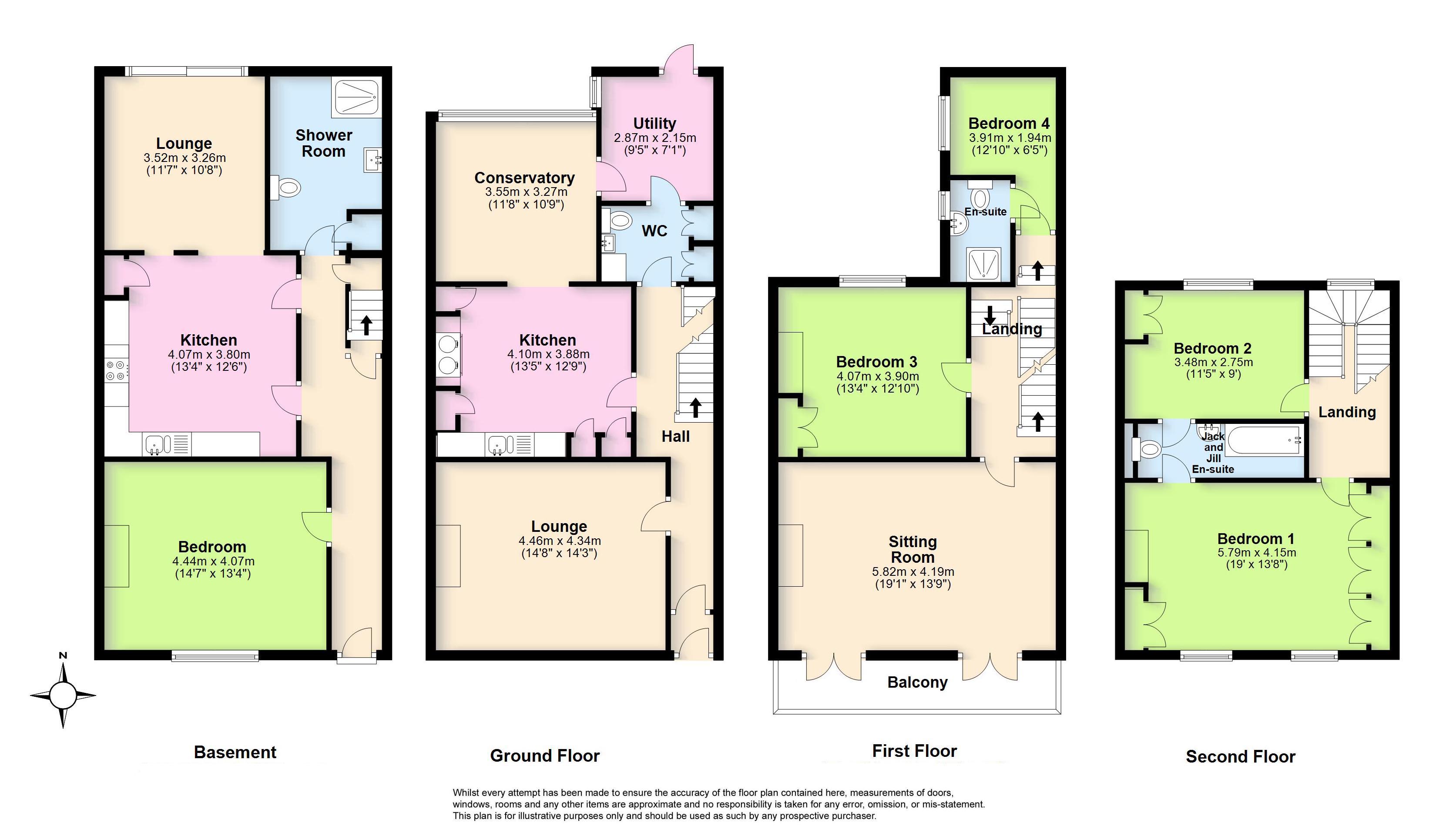 Ambrose Place, Worthing, West Sussex BN11, 5 bedroom terraced house for