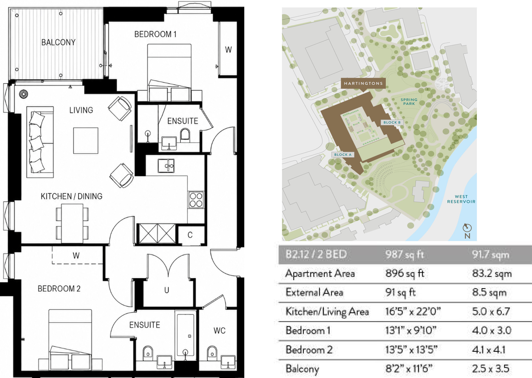 Flat 188, Hartingtons Court, London floorplan