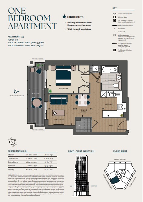 Plot 155,, Wandsworth Mills, London floorplan
