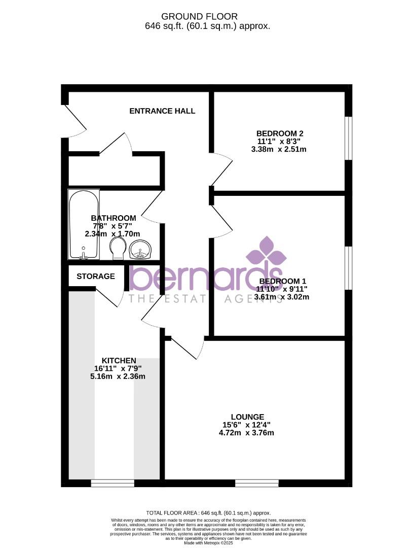 Flat 3 Hilldore Court, 14 Solent Road, Drayton floorplan