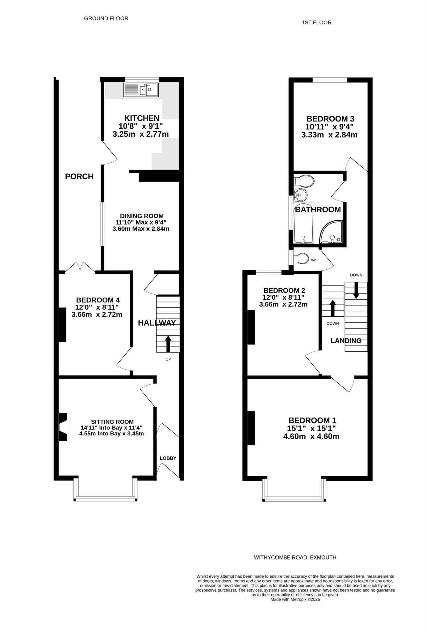 69, Withycombe Road, Exmouth floorplan