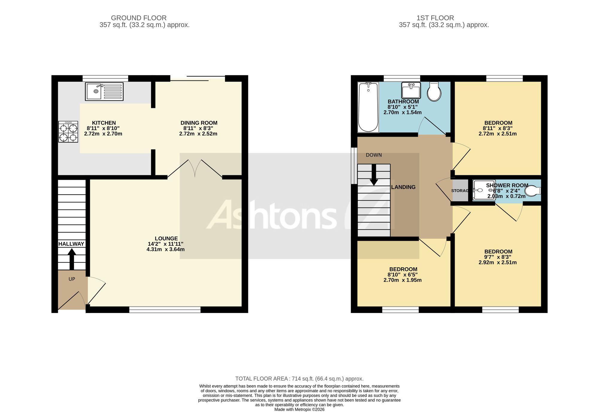 25 Coleridge Grove, Widnes floorplan