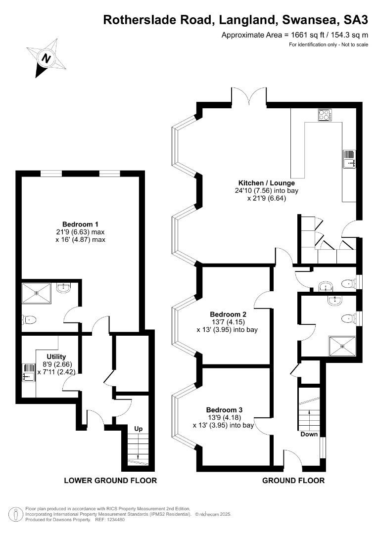 1, Storr Rock House Rotherslade Road, Swansea floorplan