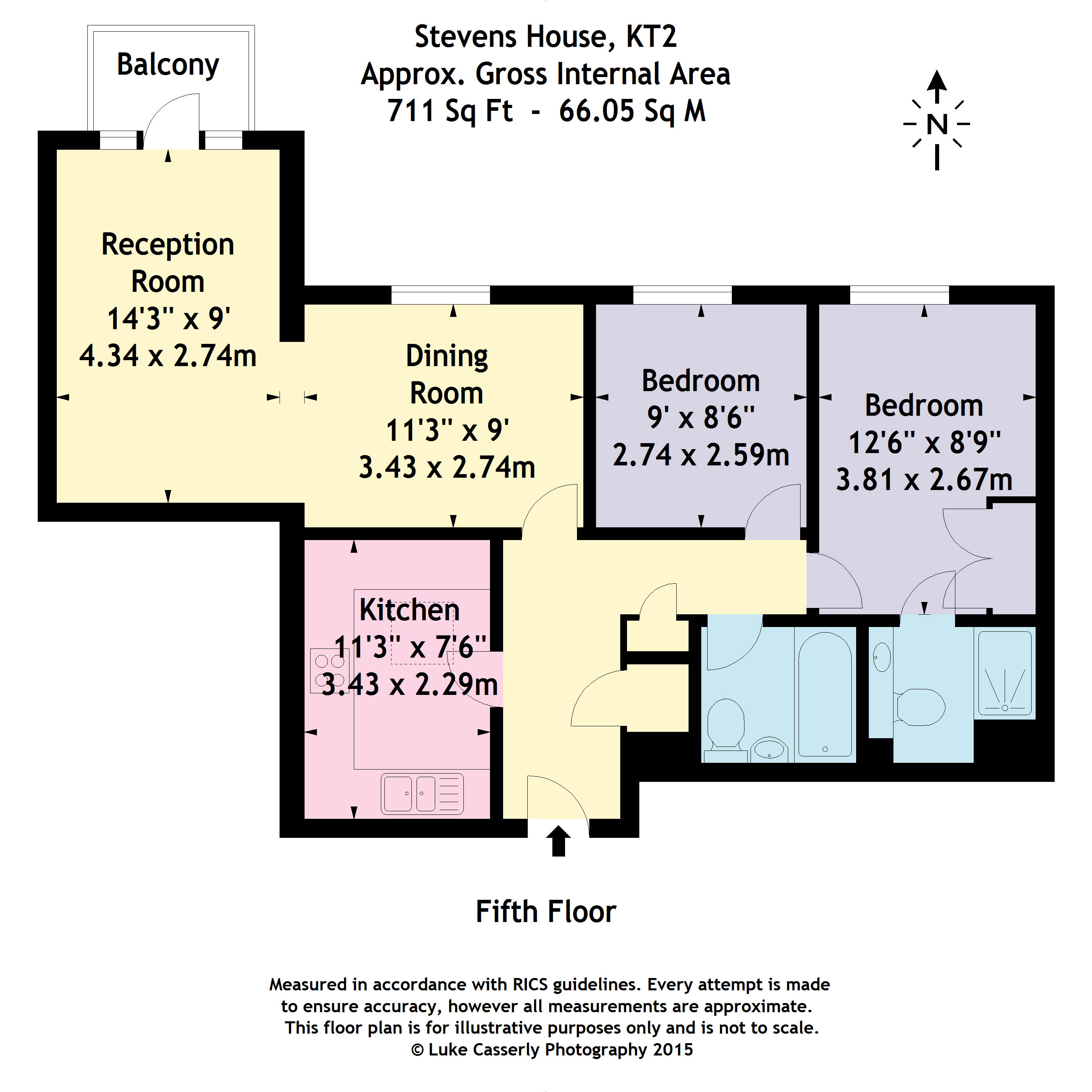 2 Bedrooms Flat to rent in Jerome Place, Kingston Upon Thames KT1