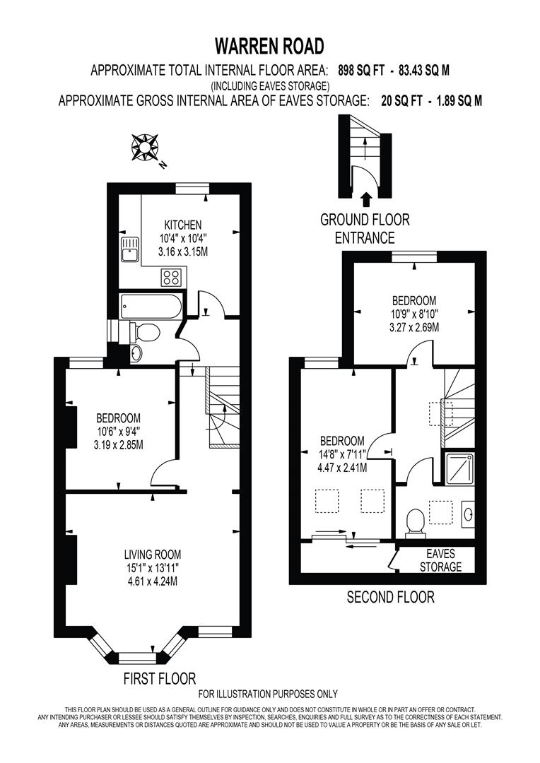7A, Warren Road, Colliers Wood floorplan