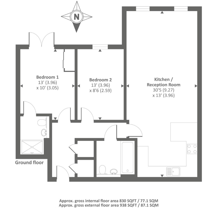 Dyas Road, Sunbury-on-thames floorplan