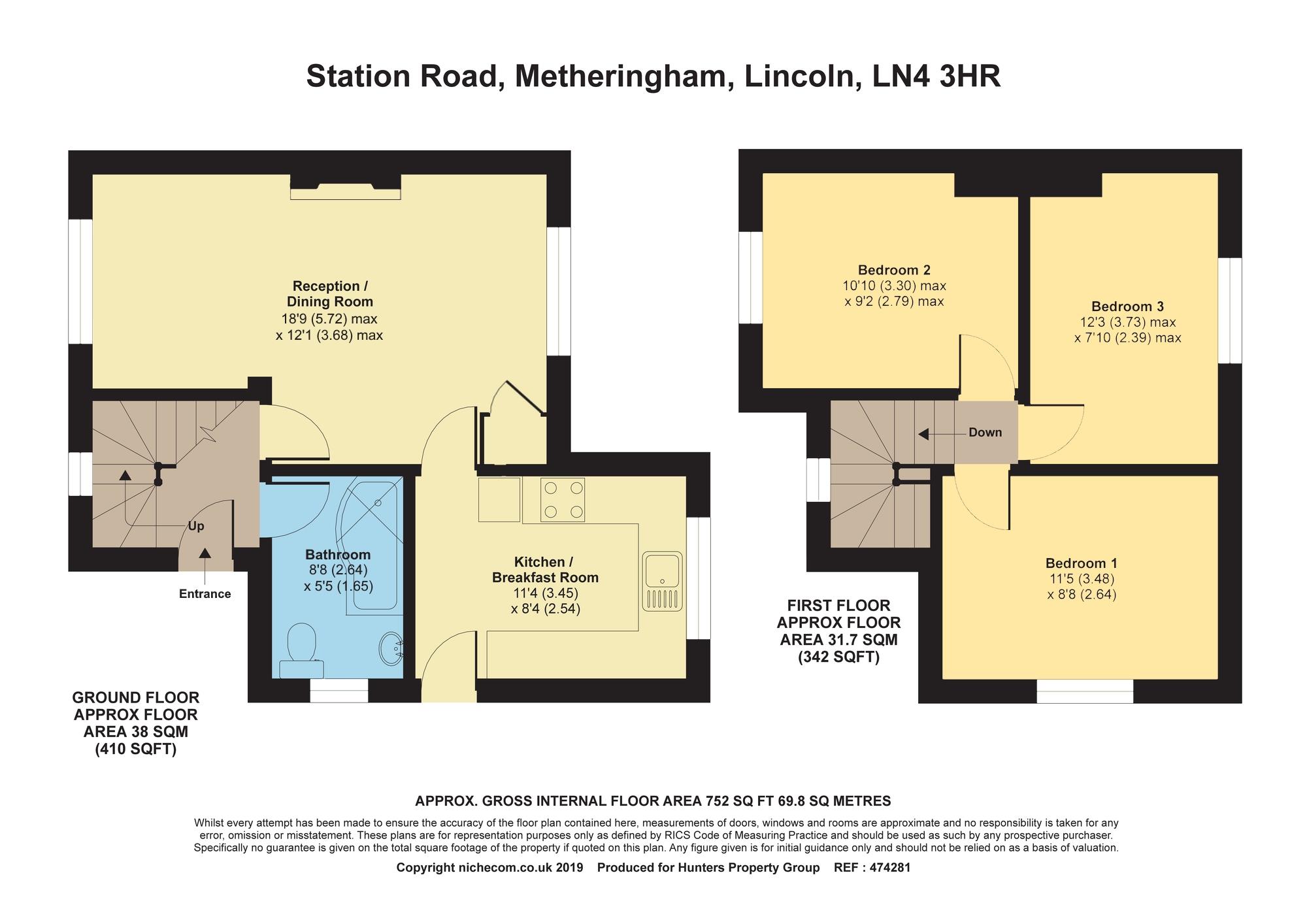 3 Bedrooms Semi-detached house for sale in Station Road, Metheringham, Lincoln LN4