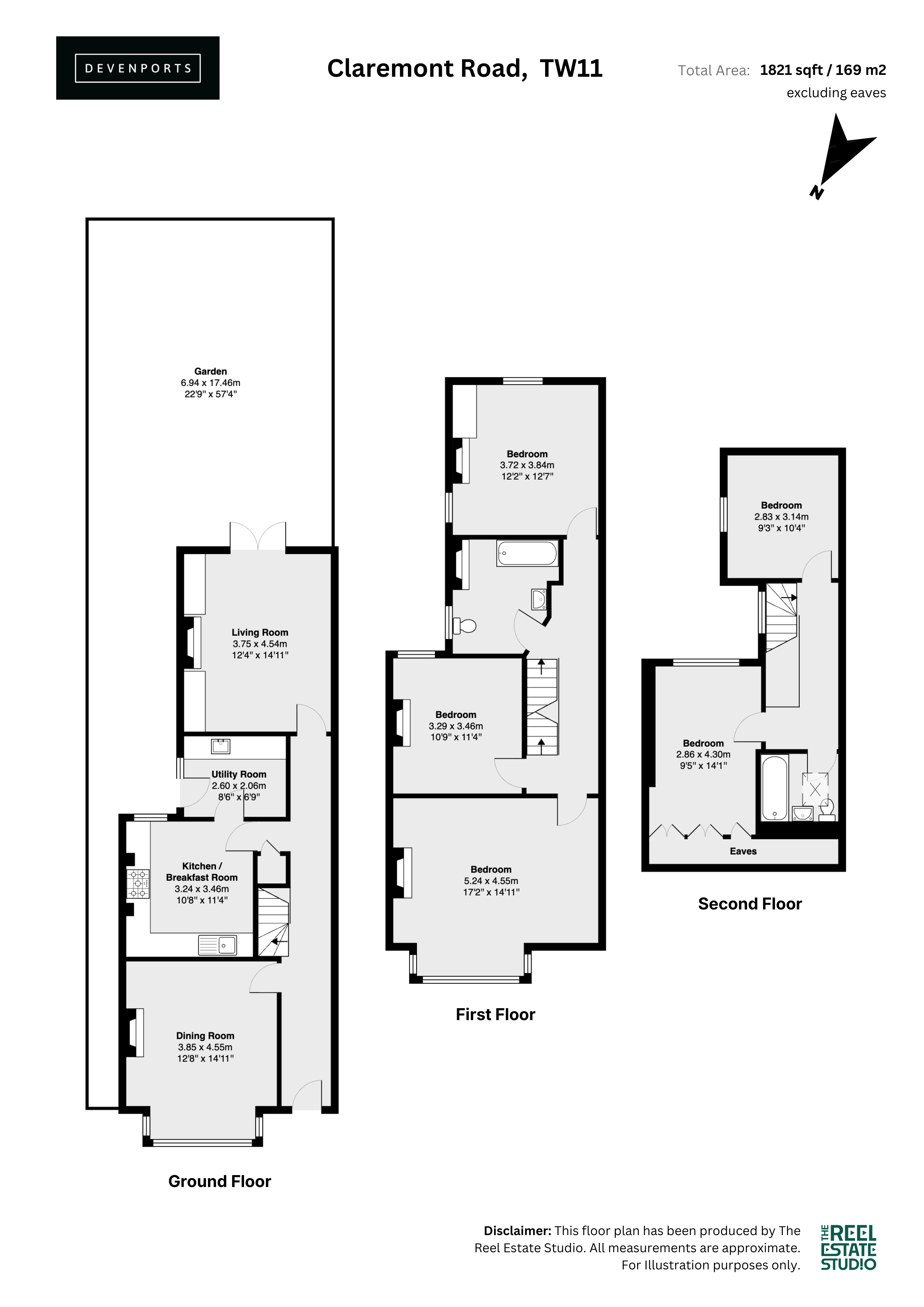 34, Claremont Road, Teddington floorplan