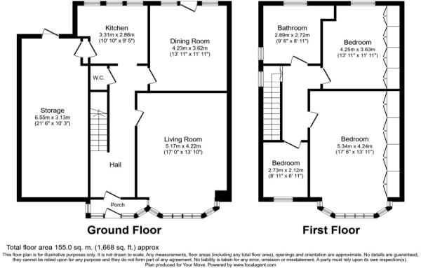 160, Woolwich Road, London floorplan