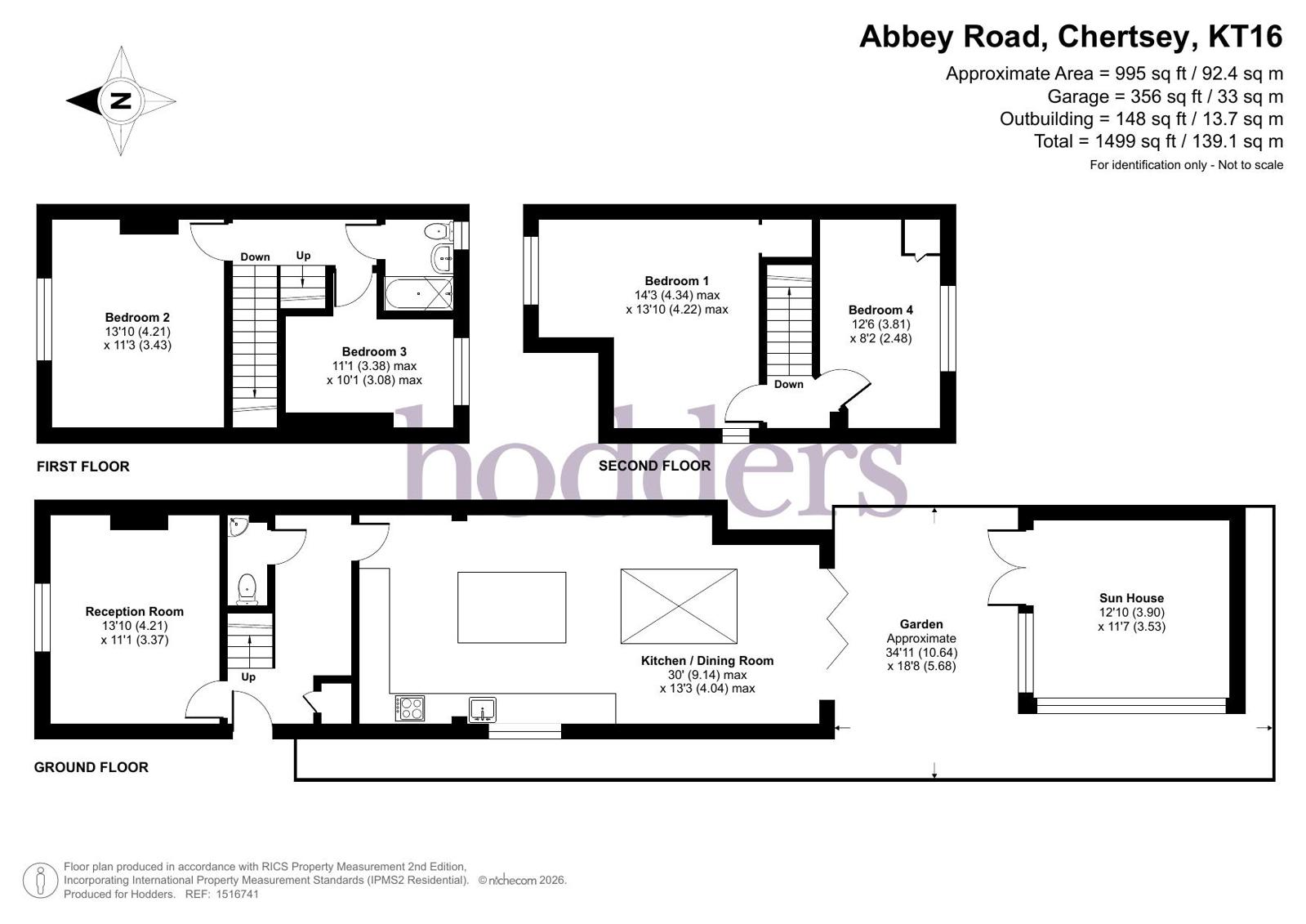 51, Abbey Road, Chertsey floorplan