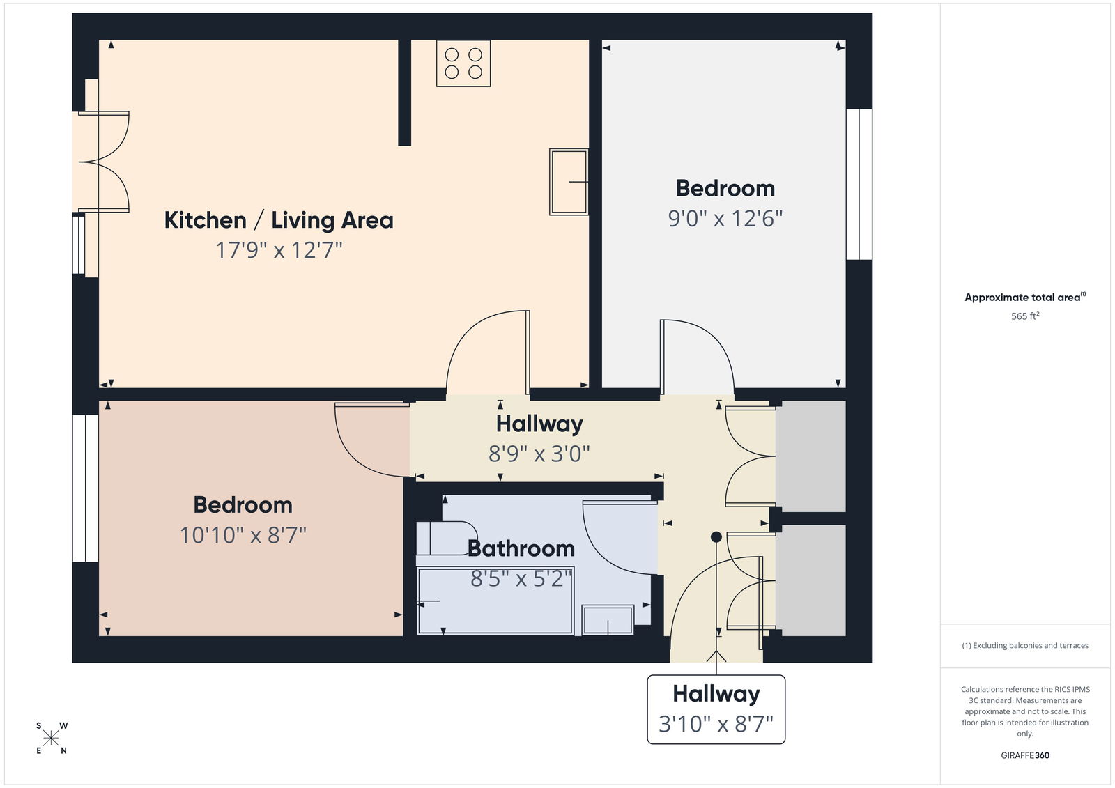 8,Flat 1, Rapier Street, Ipswich floorplan