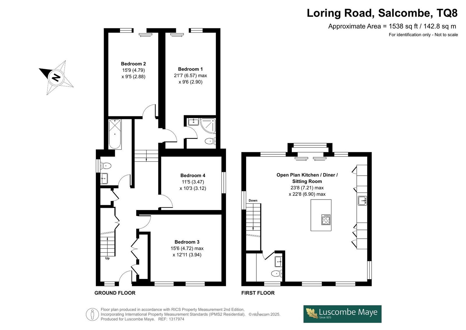Genesis, Loring Road, Salcombe floorplan