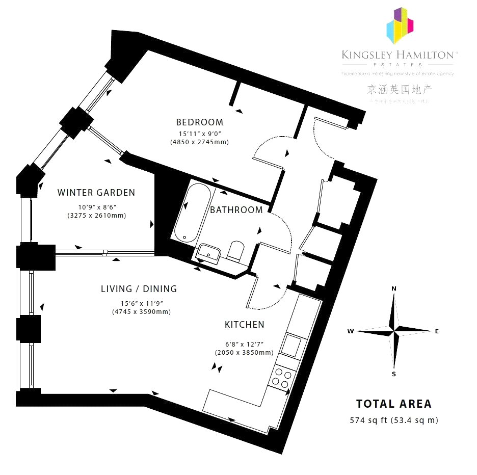 2 Bedrooms Flat for sale in Blackfriars Circus, Blackfriars Road, London SE1