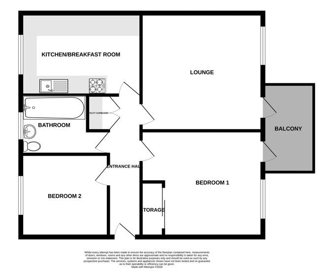 Flat 12 Grosvenor Court, East Lodge Park, Farlington floorplan