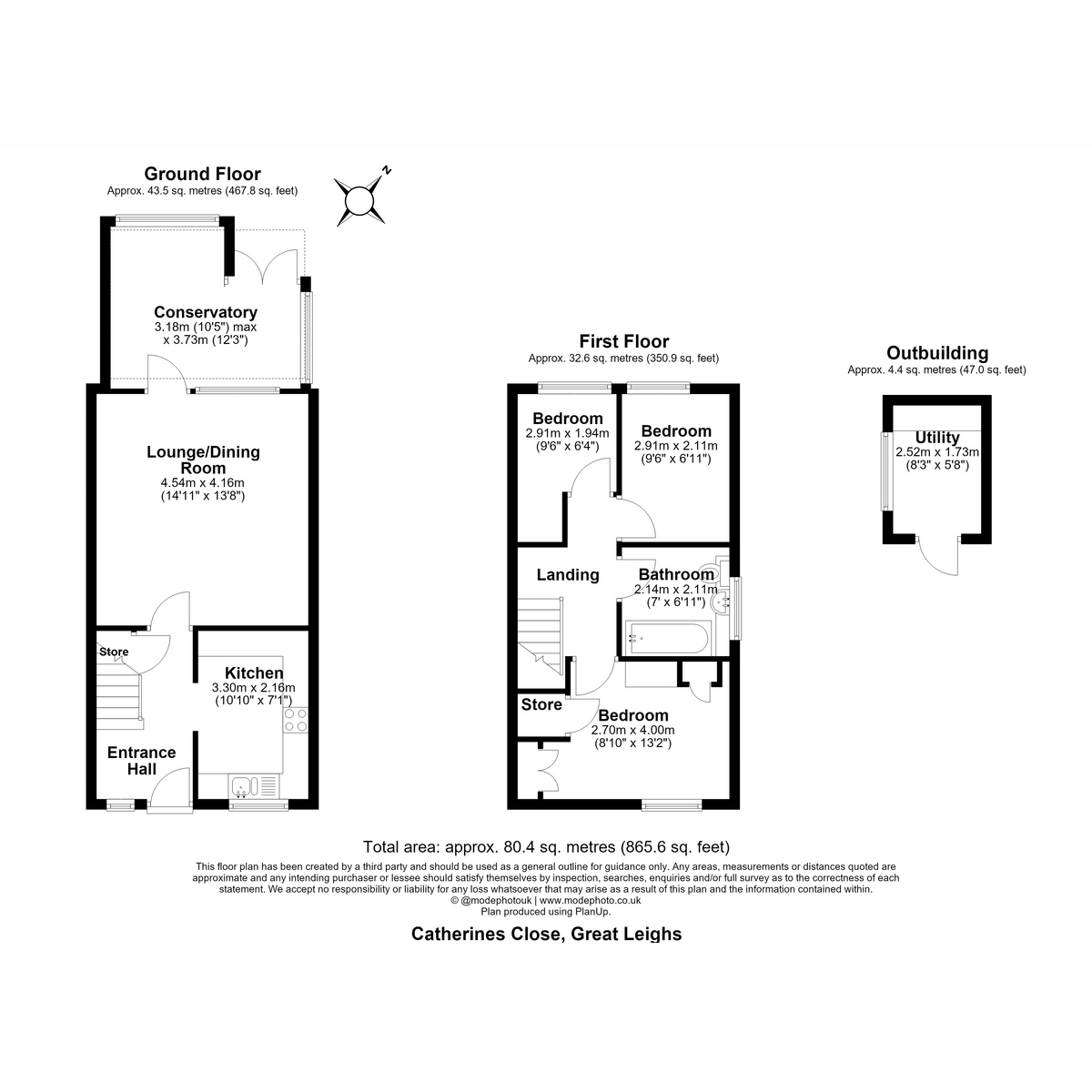 10, Catherines Close, Chelmsford floorplan