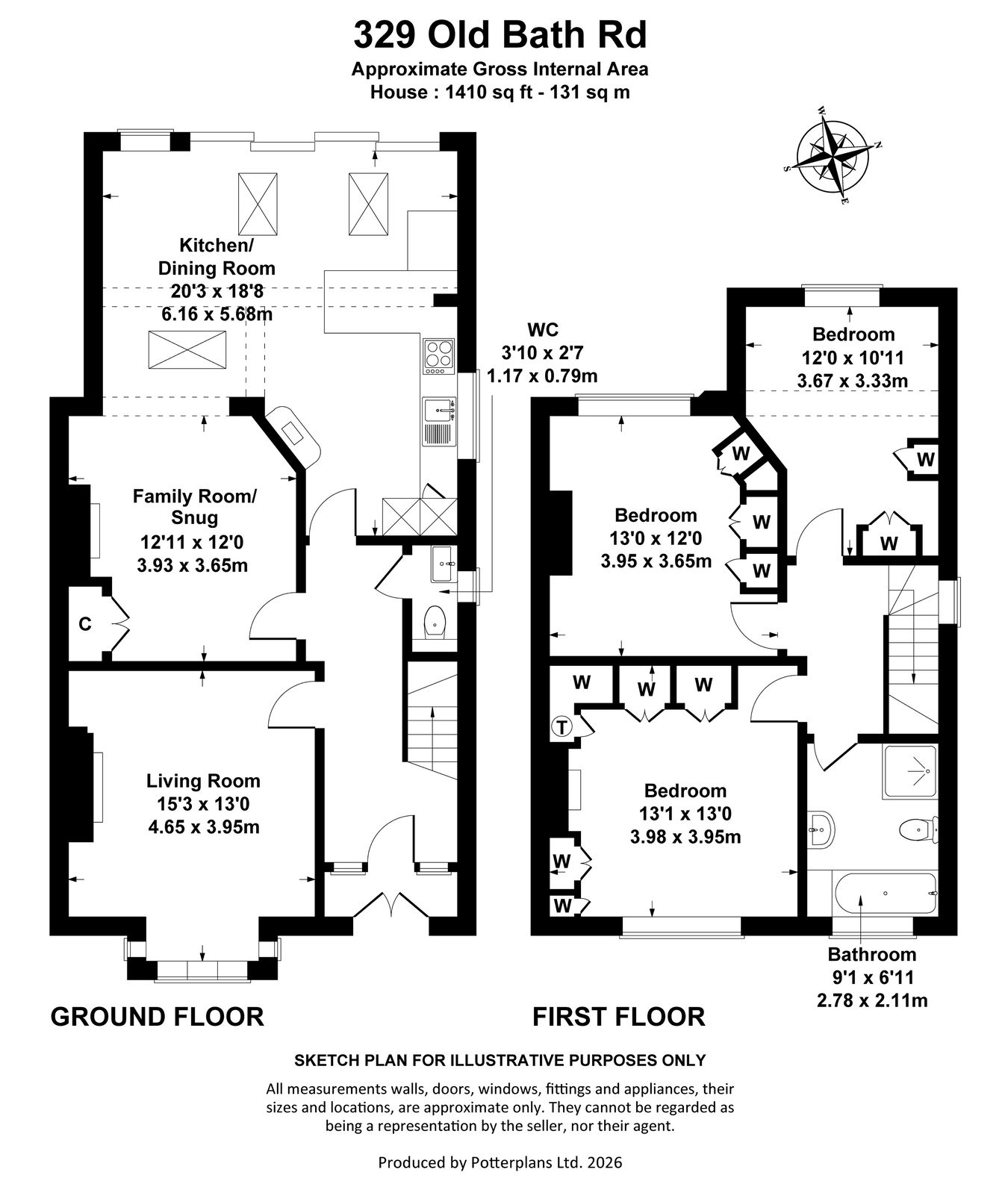 329, Old Bath Road, Cheltenham floorplan