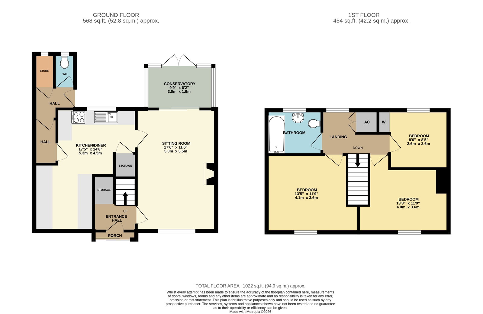 67, Rectory Road, Upton-upon-Severn floorplan