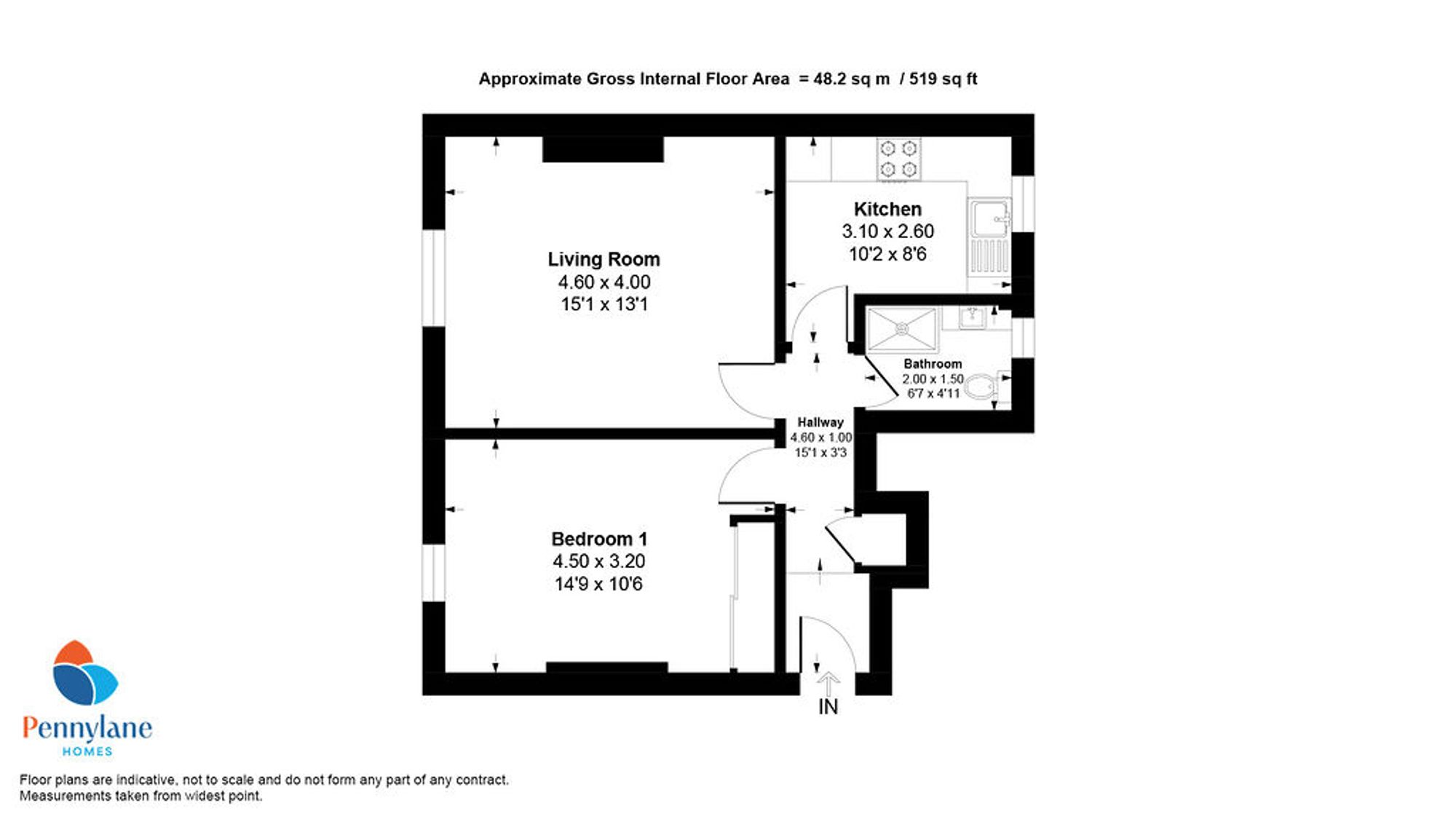 23 Green Road, Paisley floorplan