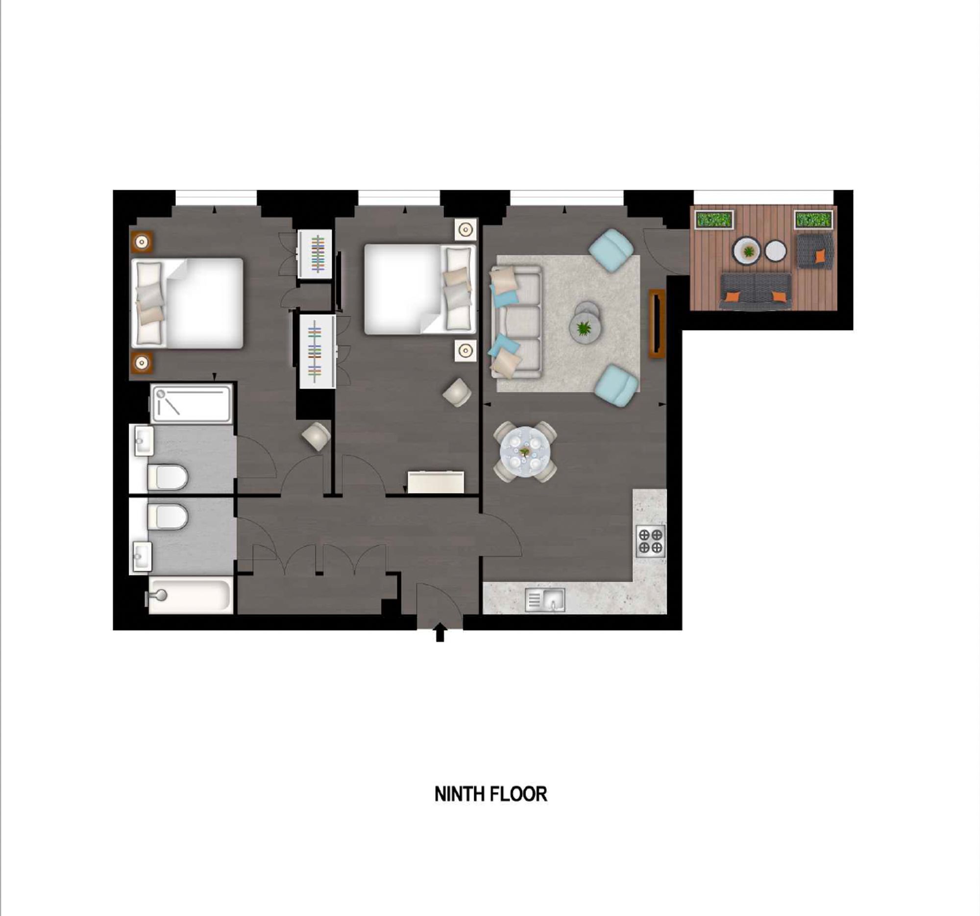 49,, Thornes House, Nine Elms floorplan