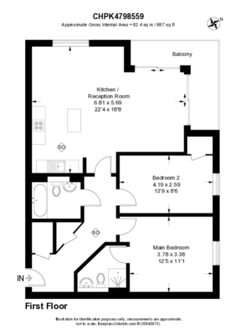 Flat 85, Building 45, Hopton Road, Royal Arsenal floorplan