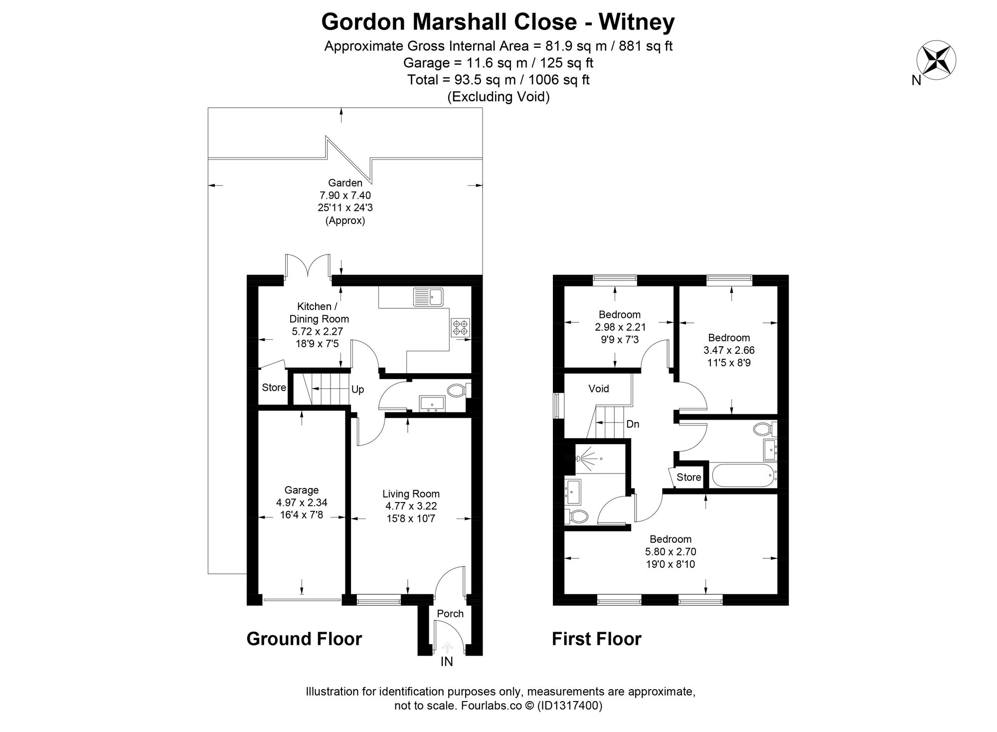 20 Gordon Marshall Close, Witney floorplan
